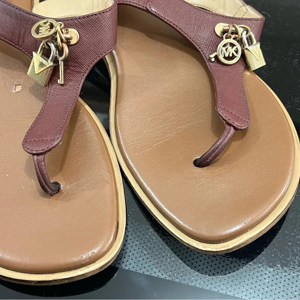 Michael Kors Burgundy Sandals - Picture 2 of 7